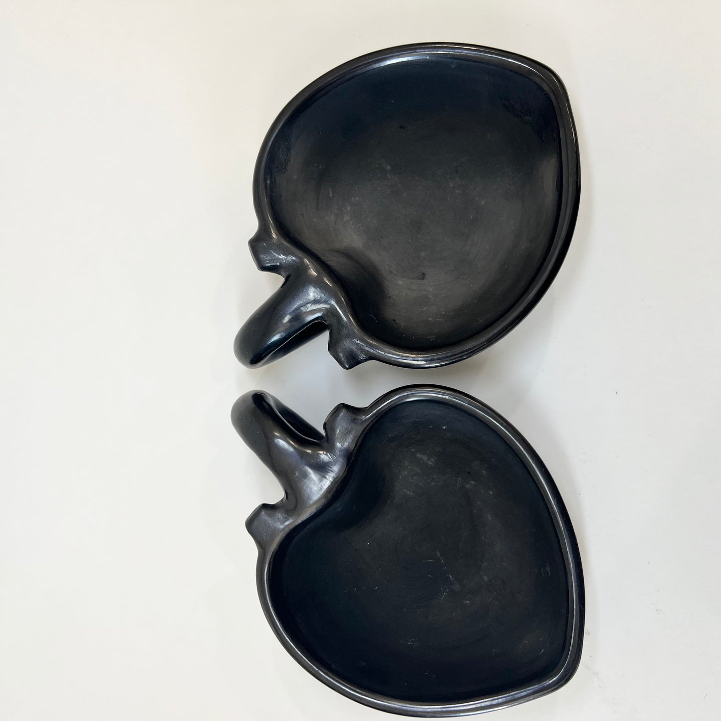 Ceramic Black Heart Bowl with Handle