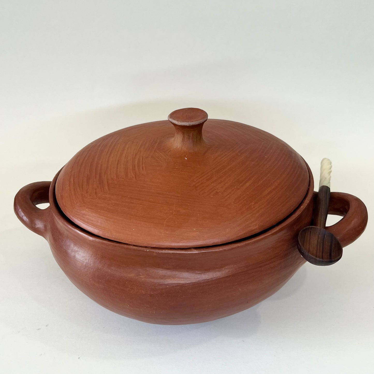 Large Red Clay Pot with Lid