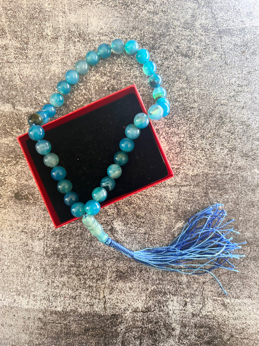 Blue Tasbih Prayer Beads