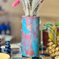 Copper Dusted-Teal and Scarlet Vase