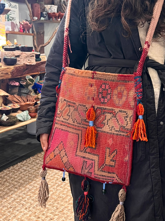 Purse Made From Recycled Rug