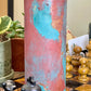 Copper Dusted-Teal and Scarlet Vase