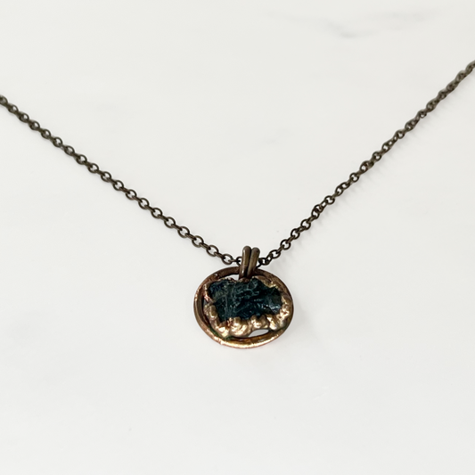 Copper Moldavite Necklace