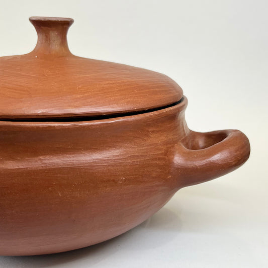 Large Red Clay Pot with Lid